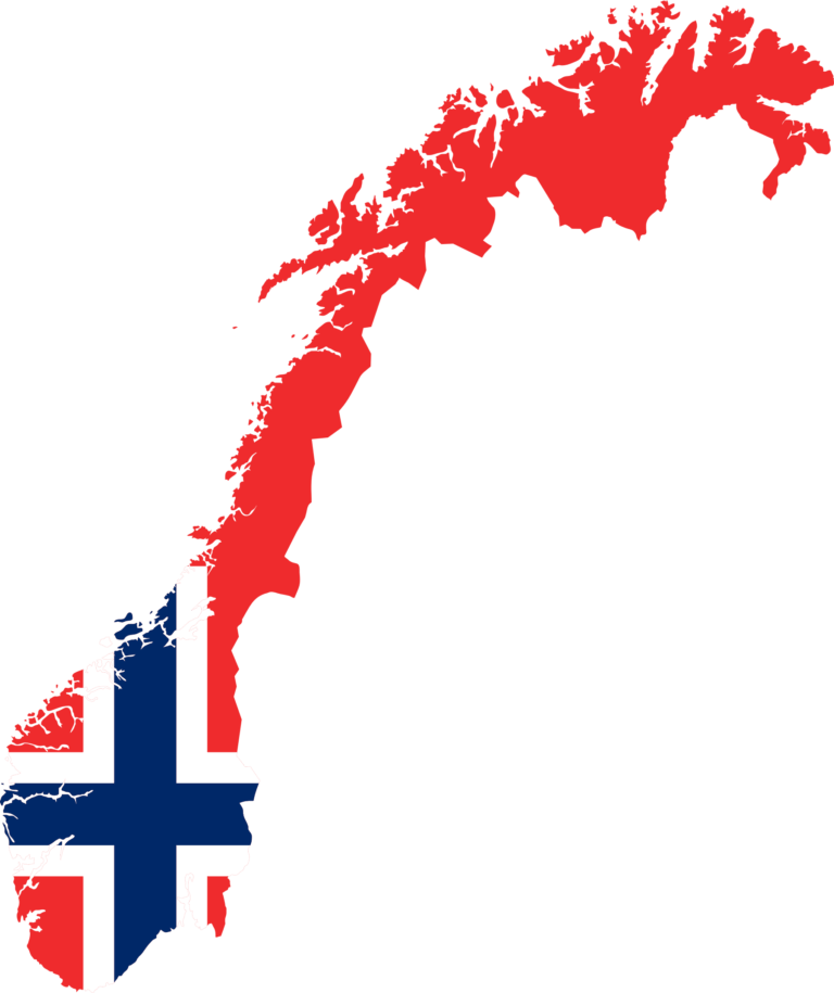 Norway flag map new