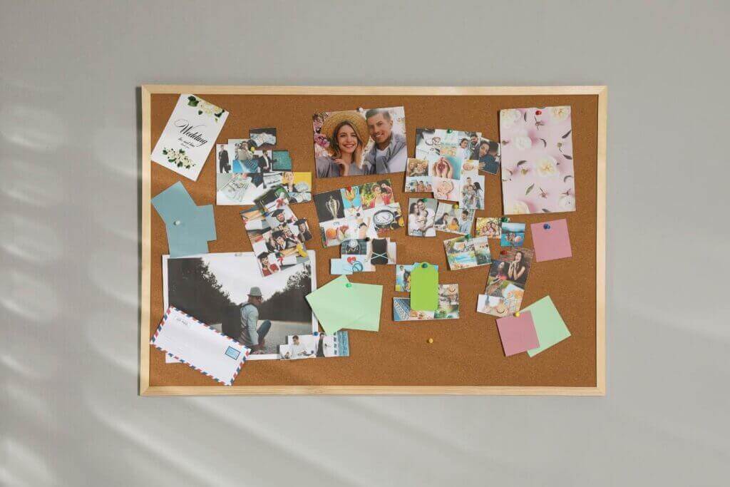 Use a cork board to get started!