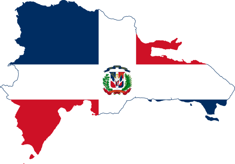 dominican flag map