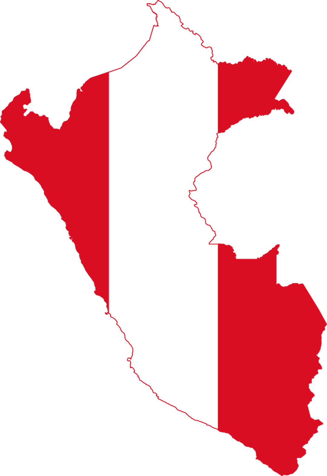 flag of peru map