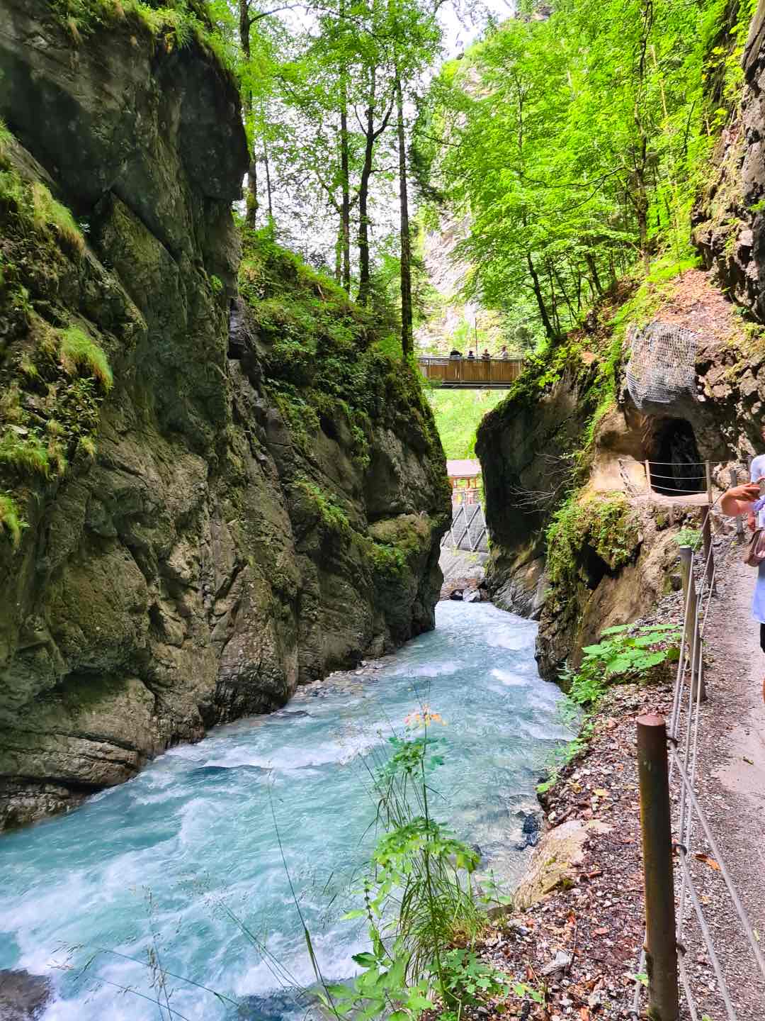 Looking back to the entrance to Partnach Gorge