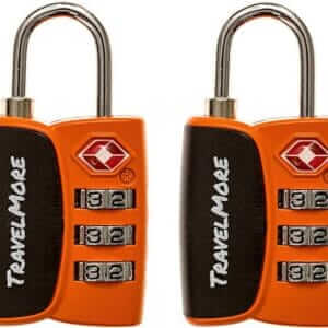 2-Pack TSA Approved 3-Digit Luggage Locks with Open Alert Indicator