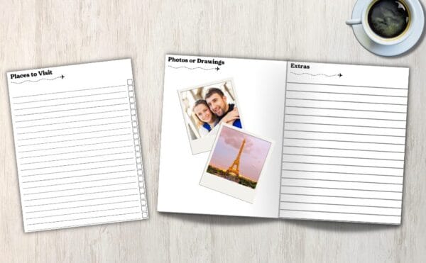 Travel Journal with prompts inside