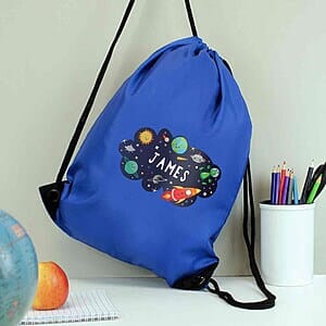 Personalised Space Blue Kit Bag