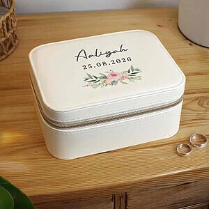 Personalised Wedding Travel Jewellery Box