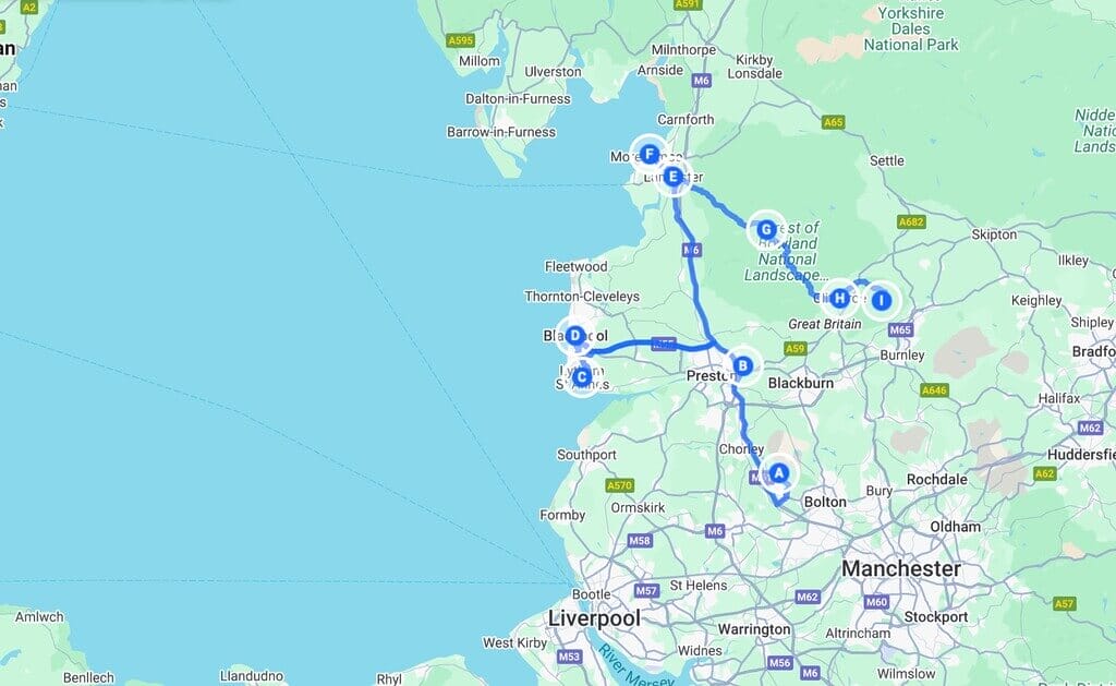 Lancashire Road Trip: Castles, Coastlines & Countryside Charm 🚗