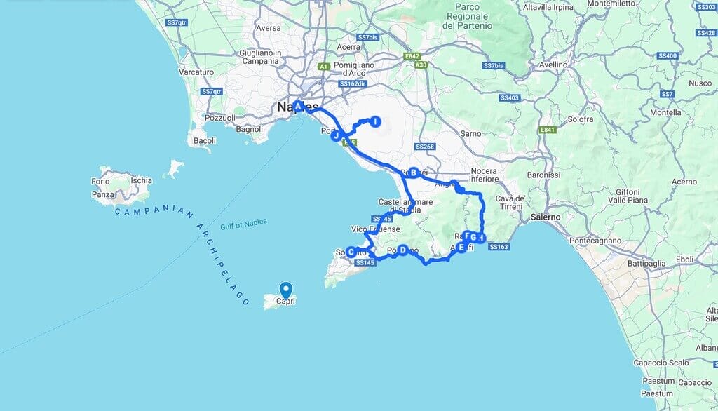 7 Days on the Amalfi Coast- A Road Trip Guide + Map