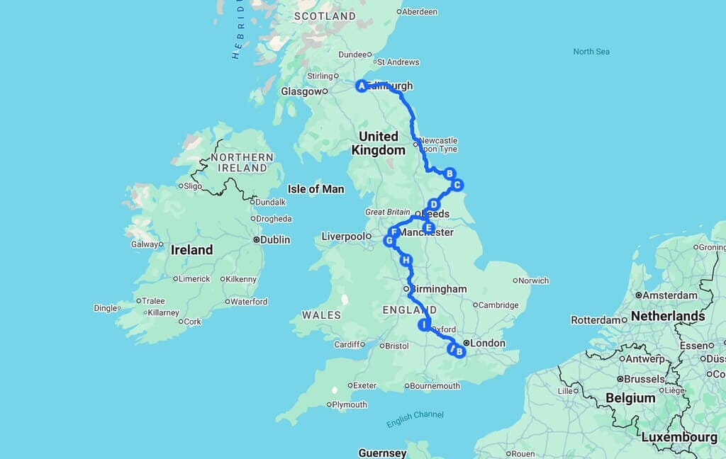 Haunted UK Road Trip + Map - Halloween Edition