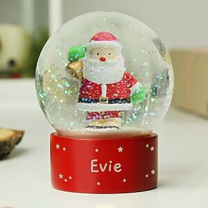 Personalised Name Only Santa Snow Globe