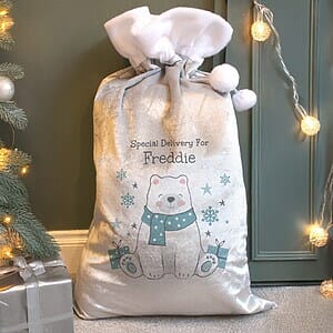 Personalised Polar Bear Christmas Sack