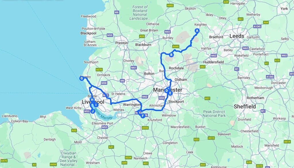 Peaky Blinders Road Trip: North West Filming Locations Loop