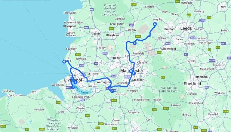 Peaky Blinders Road Trip: North West Filming Locations Loop