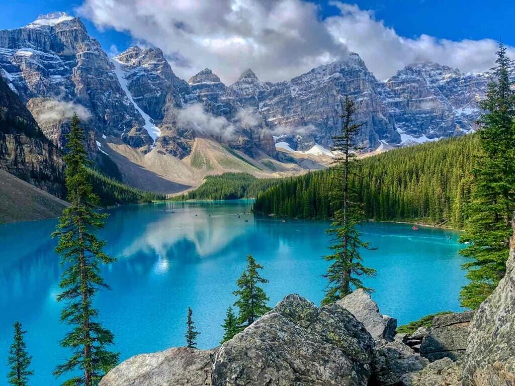 Prettiest lake in the world. Moraine Lake