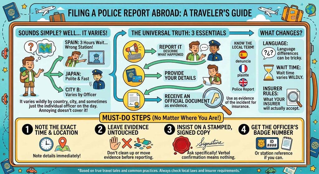 Filing a police report abroad made simple.