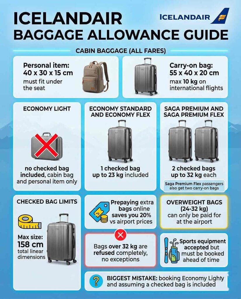 Icelandair baggage allowance made simple
