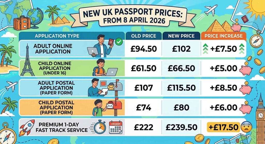 UK Passport Prices made simple